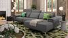 Sofanella Eckcouch BELLA Leder Wohnlandschaft Sofa in Schwarz M: 284 x 163 Breite x 100 Tiefe Bild 3