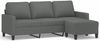 vidaXL 3-Sitzer-Sofa mit Hocker Dunkelgrau 180 cm Stoff 3201038 Bild 2