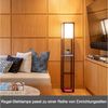 LMaxhome LED Stehlampe Modern aus Holz Nachttisch Bücherregal mit integrierter Lampe für Flur, 9,5W 3000K 160CM Walnussbraun LED Tageslicht Lampenschirm Wohnzimmer Bild 3