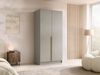 Drehtürenschrank Borton I, Kleiderschrank mit 2 Türen (Farbe: Cashmere / Cashmere + Gold) Bild 2