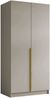 Drehtürenschrank Borton I, Kleiderschrank mit 2 Türen (Farbe: Cashmere / Cashmere + Gold) Bild 1