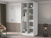 Drehtürenschrank Borton I, Kleiderschrank mit 2 Türen (Farbe: Cashmere / Cashmere + Gold) Bild 2