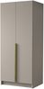 Drehtürenschrank Borton I, Kleiderschrank mit 2 Türen (Farbe: Cashmere / Cashmere + Gold) Bild 3