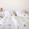 Elegante Mako Satin Bettwäsche Lovebirds 24573-0 weiß Vögel 135x200 Bild 2