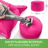 Green Bean® Sitzsack-Hocker 45x25cm mit EPS-Perlen Füllung - Sitz-Pouf für Sitzsäcke - Sitzhocker für Kinder und Erwachsene - Pink Bild 4