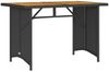 vidaXL 2-tlg. Garten-Essgruppe mit Kissen Schwarz Poly Rattan 366336 Bild 5