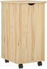vidaXL Rollschrank Mit Rad Braun 34 x 39 x 65,5 cm Massivholz Kiefer 42032392 Bild 2