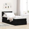 vidaXL Ottoman-Bett mit Matratze & LEDs Schwarz 90x200 cm Stoff 3312362 Bild 4