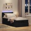 vidaXL Ottoman-Bett mit Matratze & LEDs Schwarz 90x200 cm Stoff 3312362 Bild 3