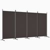 vidaXL 4-tlg. Paravent Braun 346x180 cm Stoff 350263 Bild 2