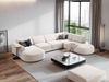 Micadoni Hocker Jodie 1-Sitzer Strukturierter Stoff Megan Helles Beige Bild 4
