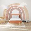Kinderbett 90x200 cm mit Lattenrost Jugendbett Rot Gästebett Bettgestell Holzbett Einzelbett Massiv Holzbettrahmen Bild 5
