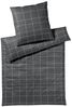 Elegante Mako Satin Bettwäsche Cross 24506-9 basalt kariert 135x200 Bild 3