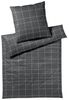 Elegante Mako Satin Bettwäsche Cross 24506-9 basalt kariert 135x200 Bild 2