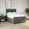 vidaXL Boxspringbett mit Matratze Dunkelgrau 140x200 cm Stoff 3293992 Bild 5