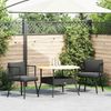 vidaXL Gartenstühle 2 Stk. mit Kissen Schwarz Poly Rattan 3328656 Bild 2