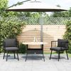 vidaXL Gartenstühle 2 Stk. mit Kissen Schwarz Poly Rattan 3328656 Bild 3