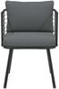 vidaXL Gartenstühle 2 Stk. mit Kissen Schwarz Poly Rattan 3328656 Bild 5