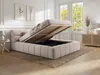 Vente-unique - FORVIK Bett Stoff Beige - B 255 cm x H 95 cm x L 204 cm Bild 2