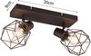 meineWunschleuchte 'NARDA' Industrial Deckenstrahler, 2-flammig, Gitter Rost-Optik, Metall Rostbraun, 12x30cm Bild 3