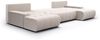 Wohnlandschaft Sofa mit Schlaffunktion VOGAR Stoff Poso Creme Bild 2