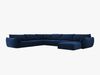 Micadoni Panorama-Ecksofa Kaelle 8-Sitzer Links Samt Bluvel Königsblau Bild 2