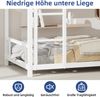 Metall-Etagenbett mit zwei Einzelbetten,Maße 90*190 cm/ Schweres, stabiles Metall/ Geräuscharm/ Sicherheitsgeländer/ Kein Boxspring erforderlich Bild 2