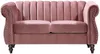 Vente-unique - TRUMBO Couchgarnitur SamtStoff Puderrosa - B 78 cm x H 77 cm x L 150 cm195 cm Bild 5