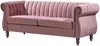 Vente-unique - TRUMBO Couchgarnitur SamtStoff Puderrosa - B 78 cm x H 77 cm x L 150 cm195 cm Bild 4