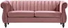 Vente-unique - TRUMBO Couchgarnitur SamtStoff Puderrosa - B 78 cm x H 77 cm x L 150 cm195 cm Bild 3