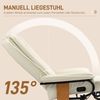 HOMCOM Relaxsessel Drehbar Fernsehsessel mit Liegefunktion, Fußstütze (Liegesessel, 1-St, TV-Sessel), für Wohnzimmer, Schlafzimmer, Cremeweiß Bild 3