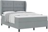 vidaXL Boxspringbett mit Matratze Hellgrau 140 x 190 cm Stoff 3340557 Bild 2