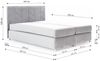 Boxspringbett Schlafzimmerbett Bett BARTOLO DELUX Stoff Hellgrau 200x200cm Bild 2