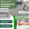 KESSER® PVC Sichtschutzstreifen Sichtschutz Rolle Doppelstabmatten Zaun Blickdicht | Wetterfest und Windschutz | Zaunfolie Sichtschutz Garten Gartenzaun Grau, 35 m Bild 2