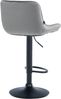 Barhocker RAGAD - Samt Grau 49x51x85 cm Schwarz | Barstuhl Höhenverstellbar Mit Lehne Drehbar Tresenhocker Tresenstuhl Kneipenhocker Kneipenstuhl Bild 4