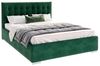 FDM Polsterbett Bettrahmen Bettgestell 90x200, 120x200, 140x200, 160x200, 180x200cm (MADE IN EU - mit hochwertigem Velours Bezug, Bettrahmen, Bett, Optional mit Matratze bestellbar, mit großen gepolsterten Kopfteil, mit Bettkasten zum aufklappen), Meta... Bild 4