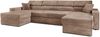 AX LIVING Belek Sofa U Form Cord Kaffeefarbe Bettkasten Schlaffunktion Bild 2