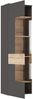 FORTE Como Vitrine mit LED Beleuchtung, Holzwerkstoff, Grau/Braun/Braun, 60,4 x 203,3 x 41,3 cm Bild 4