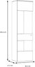 FORTE Como Vitrine mit LED Beleuchtung, Holzwerkstoff, Grau/Braun/Braun, 60,4 x 203,3 x 41,3 cm Bild 5