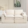 2-Sitzer Sofa B 191 x T 94 x H 85 cm aus Cord in Beige Bild 3