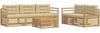 vidaXL Outdoor-Sofagarnitur 6 pcs Weiß und Beige 3390028 Bild 2