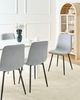 Esszimmerstuhl 4er Set TUSCOLA Stoff Hellgrau Bild 3