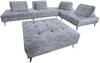 KAWOLA Sofa WIOLO Ecksofa velvet mit Hocker grau 80 x 350 x 350 cm Bild 3