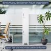 Umkleideschrank Spind BARTEK - 2 Abteile, Etikettenhalter Lüftungsschlitze | Umkleidespind Schließfachschrank Garderobenspind, 172x29,2x45cm Weiß Bild 3