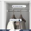 Umkleideschrank Spind BARTEK - 2 Abteile, Etikettenhalter Lüftungsschlitze | Umkleidespind Schließfachschrank Garderobenspind, 172x29,2x45cm Weiß Bild 4