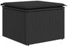 vidaXL 6-tlg. Garten-Sofagarnitur mit Kissen Schwarz Poly Rattan 3327583 Bild 5