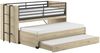 Halbhohes Bett SAM 219 x 116,6 x 98 cm Eiche Melamin Dekor Bild 5