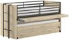 Halbhohes Bett SAM 219 x 116,6 x 98 cm Eiche Melamin Dekor Bild 3