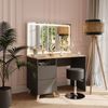 Schminktisch Karen Anthrazit/Artisan 110 cm mit Hocker und LED-Spiegel Vicco Bild 3