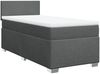 vidaXL Boxspringbett mit Matratze Dunkelgrau 80x200 cm Stoff 3288009 Bild 3